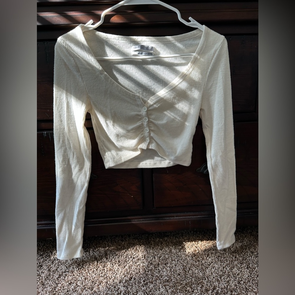 Urban outfitters long sleeve crop top